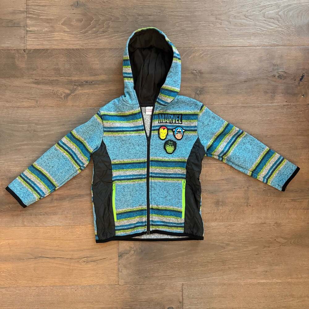 Marvel Superheroes Hooded Jacket Toddler Size 6